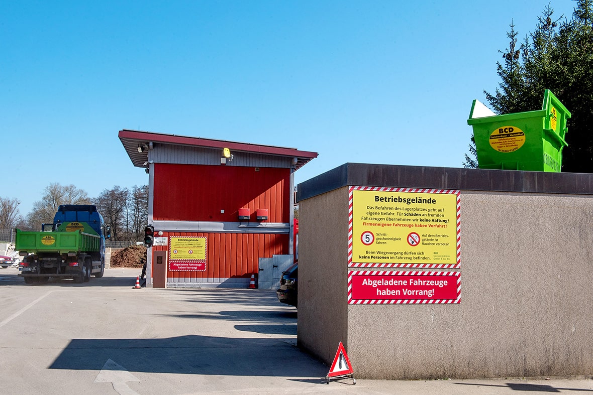 Firmengelände von BCD Containerdienst